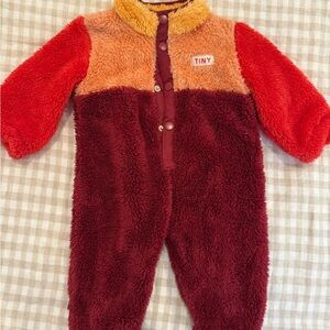 Tiny Cottons Kids ColorBlock Fleece One Piece